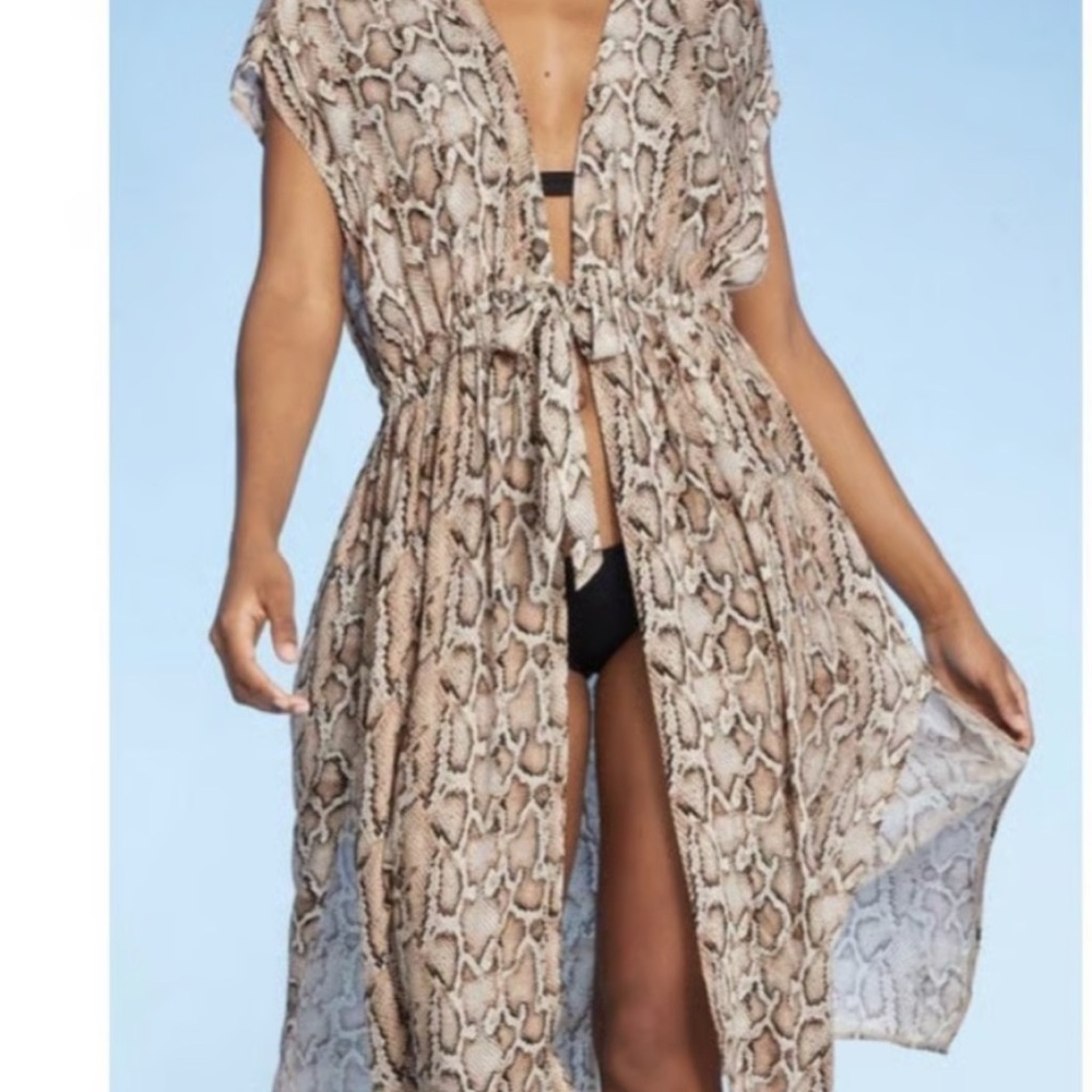 Kona Sol Snake Print Swim Coverup